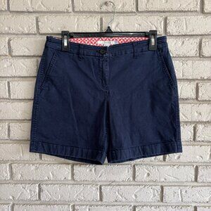 Boden Women’s Navy Chino Cuffed Shorts 6” Inseam Sz 6